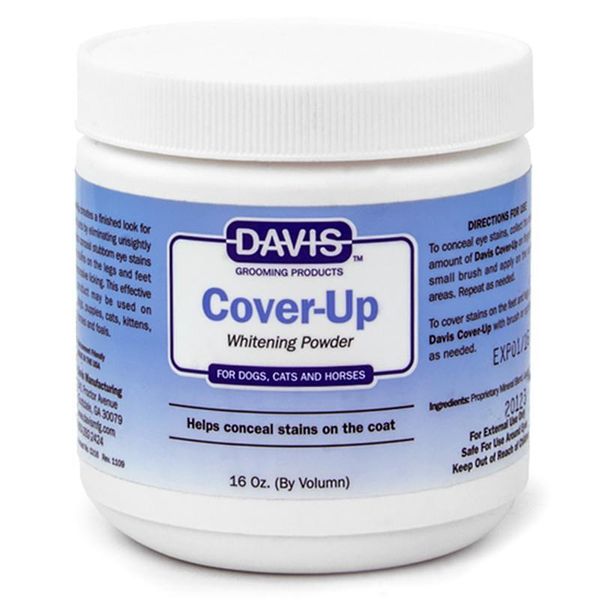 Davis Cover-Up Whitening Powder - Маскирующая отбеливающая пудра для собак и котов CU16 фото
