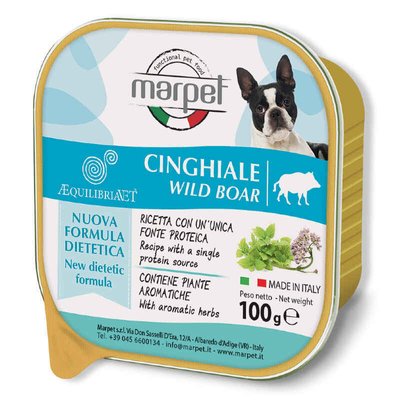 Marpet AequilibriaVET All Breeds Wild Boar - Консервированный корм с мясом кабана для взрослых собак различных пород CH17/100 фото