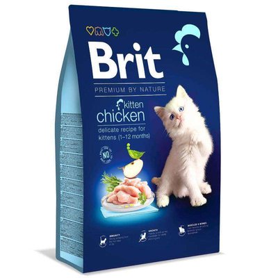 Brit Premium by Nature Cat Kitten Chicken - Сухий корм з куркою для кошенят всіх порід 171866 фото