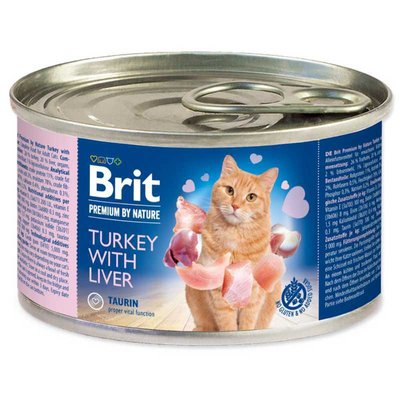 Brit Premium by Nature Turkey with Liver - Влажный корм с индейкой и печенкой для взрослых котов 100619/5124 фото