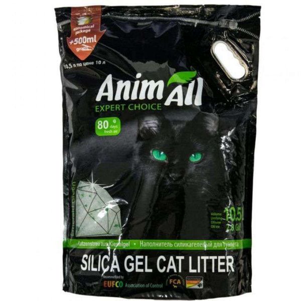AnimAll Cat litter Green hill - Наповнювач силікагелевий Зелений пагорб для котячого туалету 39868 фото