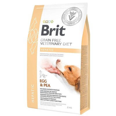 Brit GF Veterinary Diet Dog Hepatic - Беззерновая диета при болезни печени с яйцом, горохом, бататом и гречкой для собак 170947/8165 фото