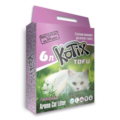 Kotix Tofu - Наполнитель соевый для кошачьего туалета TOFU Lavender фото