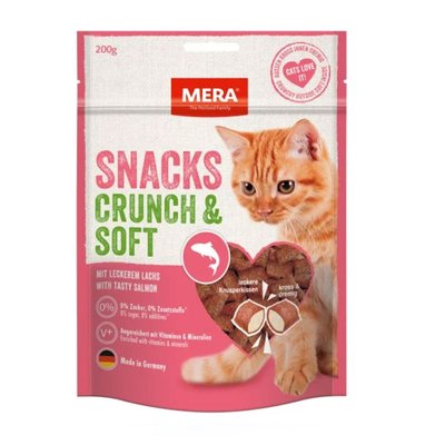Mera Snacks Crunch & Soft Cat Adult Salmon (Lachs) снеки для котів із лососем 083330 - 3038 фото