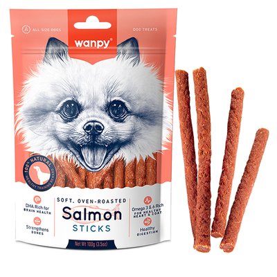 Wanpy Salmon Sticks - Лакомство палочки с лососем для собак SB-14 фото