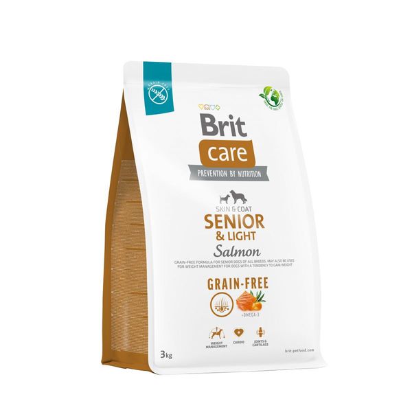 Brit Care Dog Grain-free Senior & Light  - Сухий беззерновий корм з лососем для собак похилого віку всіх порід 172206 фото