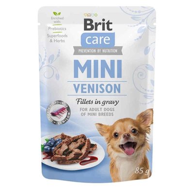 Brit Care Mini Venison - Вологий корм з дичиною для собак дрібних і міні-порід 100915/100220/4456 фото
