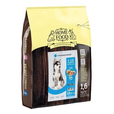 Home Food Puppy Medium/Maxi - Гипоаллергенный сухой корм «Форель с рисом» для щенков собак средних и крупных пород 2028016 фото
