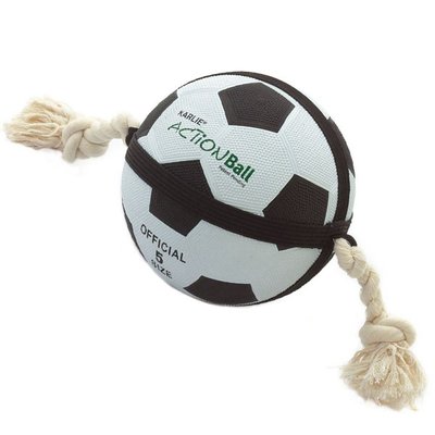 Flamingo Игрушка для собак Actionball футбольный мяч на шнурке (резина) 12,5 см 515202 фото