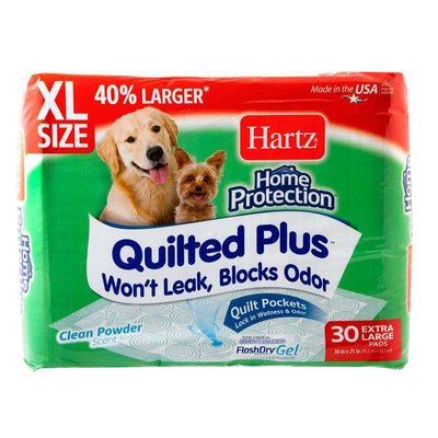 Hartz Home Protection Quilted plus Training Pads for dogs&puppies XL - Суперпоглинаючі стьобані пелюшки для собак великих порід з ароматом пудри H15807 фото