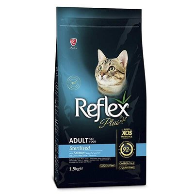 Reflex Plus Adult Cat Sterilised Salmon - Сухой корм с лососем для стерелизованных котов RFX-308 фото
