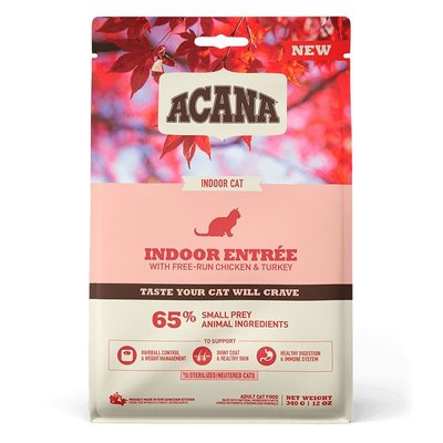 Acana Indoor Entree – Сухой корм с курицей, кроликом и селёдкой для котов a71448 фото