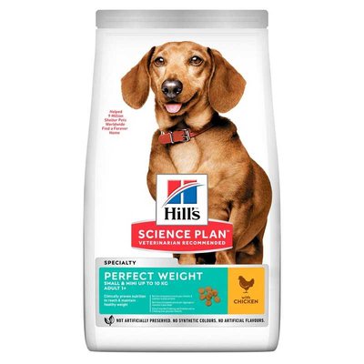 Hill's SP Canine Adult Small & Miniature Perfect Weight - Сухий корм з куркою для дорослих собак дрібних і міні порід від 1 року 604255 фото