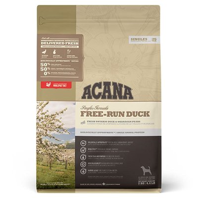 Acana Free-Run Duck - Сухой корм с уткой для собак всех пород на всех стадиях жизни с чувствительным пищеварением a57120 фото