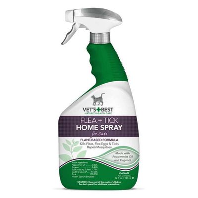VET`S BEST Flea +Tick Home Spray For Cats - Універсальний спрей від бліх і кліщів для котів та дому vb10526 фото
