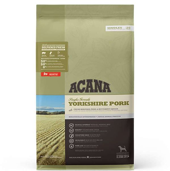 Acana Yorkshire Pork 0,34 кг - Сухой корм с мясом свинины для собак всех пород на всех стадиях жизни с чувствительным пищеварением a57234 фото