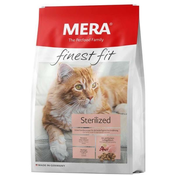 Mera Finest fit Sterilized - Сухий корм з куркою та індичкою для стерилізованих кішок 034084 - 4028 фото