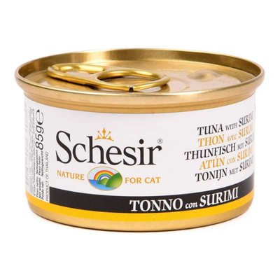 Schesir Cat Tuna Surimi - Консервированный корм с тунцом и сурими для взрослых котов 750068 фото