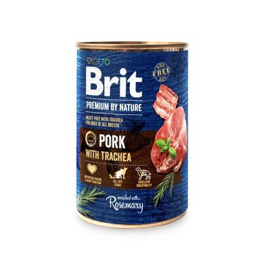 Brit Premium by Nature Pork with Trachea - Консервований корм із свининою та свинною трахеєю для собак 100417/8645 фото