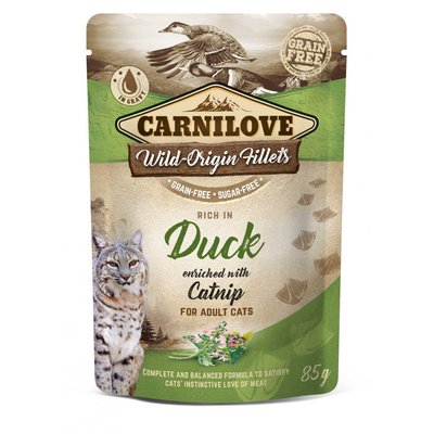 Carnilove Rich In Duck with Catnip Cat Adult - Влажный корм с уткой и кошачьей мятой для кошек 100385 фото