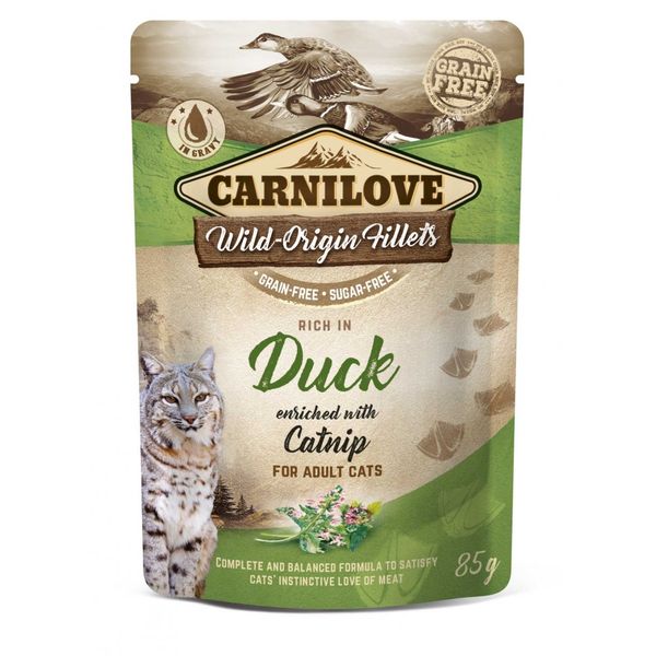 Carnilove Rich In Duck with Catnip Cat Adult - Вологий корм з качкою і котячою м'ятою для котів 100385 фото