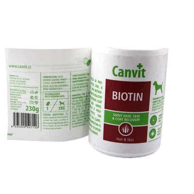 Canvit Biotin - Витаминный комплекс для кожи, шерсти и когтей собак малых и средних пород can50714 фото
