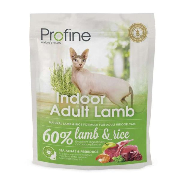 Profine Cat Indoor - Сухой корм с ягнёнком для взрослых котов живущих в помещениях 170568/7725 фото