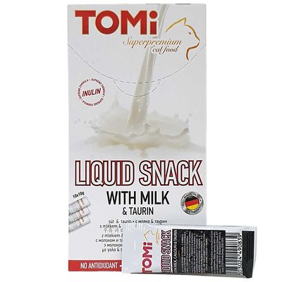 Tomi Liquid Snack с молоком и таурином для кошек 490969 фото
