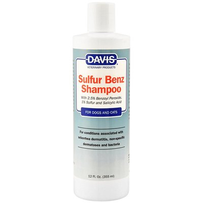 Davis Sulfur Benz Shampoo - Шампунь з пероксид бензоїлом, сіркою, саліциловою кислотою для собак і котів із захворюваннями шкіри SBSR50 фото