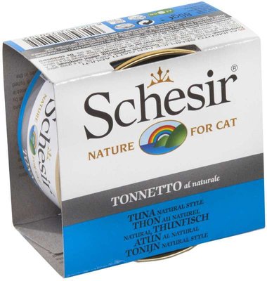 Schesir Tuna Natural Style - Консервированный корм с тунцом для взрослых котов 750105 фото