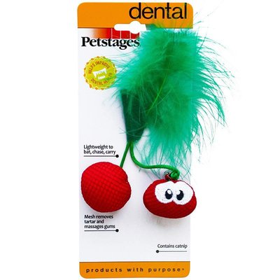 Petstages Dental Cherry - Іграшка для котів Дентал Вишня pt67833 фото