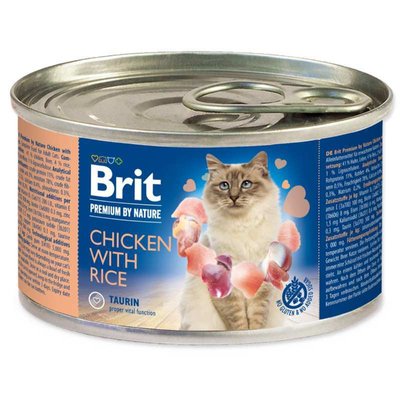 Brit Premium by Nature Chicken with Rice - Влажный корм с курицей и рисом для взрослых котов 100618/5056 фото
