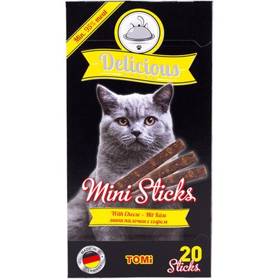 Tomi Delicious Mini Sticks палички з сиром для котів 490716 фото