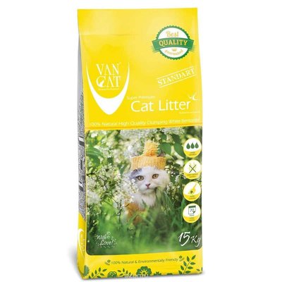VanCat Cat Litter - Бентонитовый наполнитель для кошачьего туалета без запаха, крупный 110223 фото