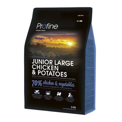Profine Junior Large Breed Chicken and Potatoes - Сухой корм для молодых собак крупных пород с курицей и картофелем 170535/7398 фото