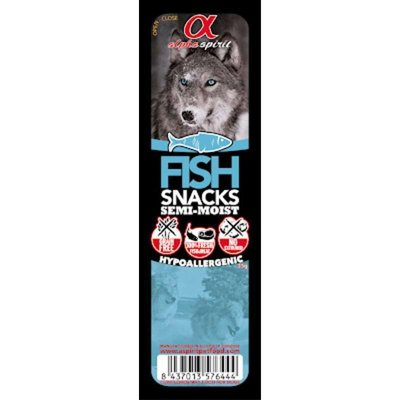 Alpha Spirit Snacks Fish - Напіввологий смаколик для собак з рибою as4007350 фото