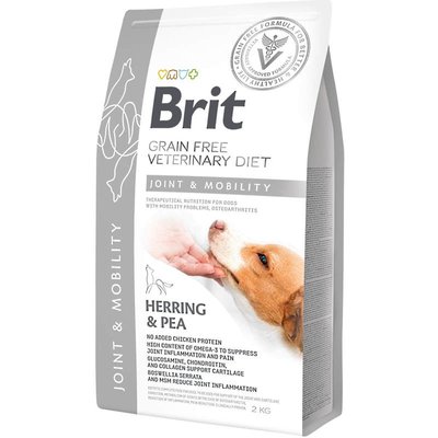 Brit GF Veterinary Diet Dog Mobility - Беззернова дієта при порушенні рухливості суглобів з оселедцем, лососем, горохом і гречкою для собак 170953/8257 фото