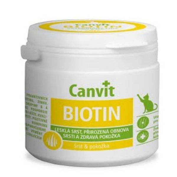 Canvit BIOTIN - Комплекс вітамінів для шкіри, шерсті і пазурів котів can50741 фото