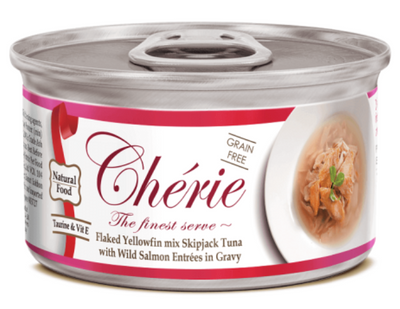 Cherie Signature Gravy Mix Tuna & Wild Salmon - Влажный корм с кусочками тунца и лосося в соусе для взрослых котов CHS14302 фото