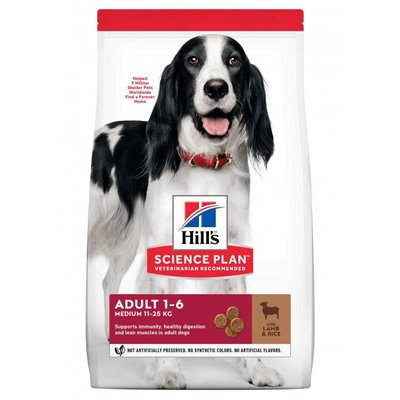 Hill's Science Plan Adult Medium with Lamb & Rice - Сухий корм з ягням і рисом для дорослих собак 604276 фото