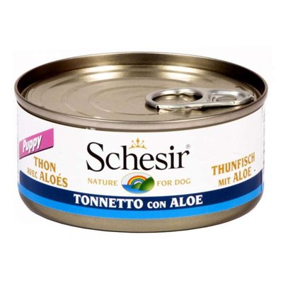 Schesir Puppy Tuna & Aloe - Консервированный корм с тунцом и алоэ для щенков 712622 фото