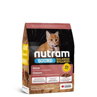 Nutram S1 Sound Balanced Wellness Kitten - Сухой корм с курицей и лососем для котят S1_(5.4kg) фото