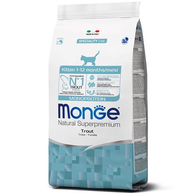 Monge Cat Monoprotein Kitten - Сухой корм с форелью для котят 70005500 фото