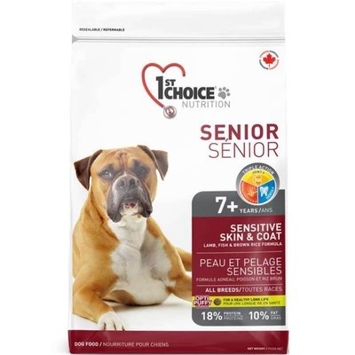1st Choice Senior Sensitive Skin & Coat All Breeds - Сухой корм с ягненком и рыбой для стареющих собак (для здоровья кожи и шерсти) ФЧССЯР2_72 фото