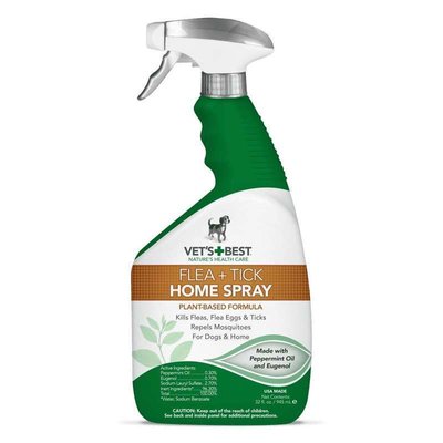 VET`S BEST Flea + TickHome Spray - Універсальний домашній спрей від бліх, кліщів та комарів для собак і для будинку vb10348 фото