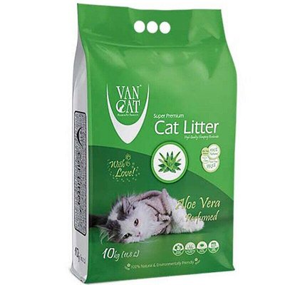 VanCat Cat Litter Aloe Vera - Бентонітовий наповнювач для котячого туалету з ароматом алое вера 55451 фото