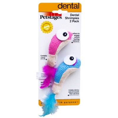 Petstages Dental Shrimpies – Іграшки для котів, у формі креветок pt67836 фото