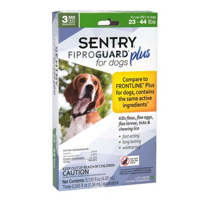 Sentry FiproGuard Plus - Протипаразитарні краплі Фіпрогард Плюс від бліх і кліщів для собак, 1 піпетка 31611 фото