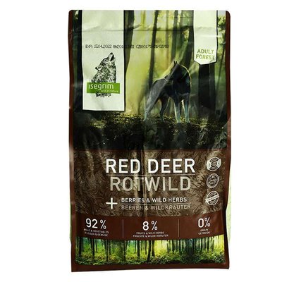 Isegrim Forest Adult Red Deer with Berries - Сухой корм с олениной, ягодами и дикорастущими травами для взрослых собак 95608 фото