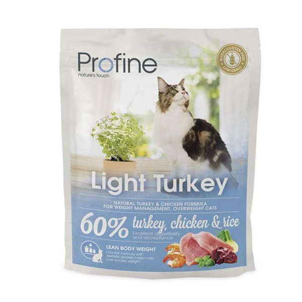 Profine Cat Light - Сухой корм с индейкой для контроля веса котов и кошек 170574/7787 фото